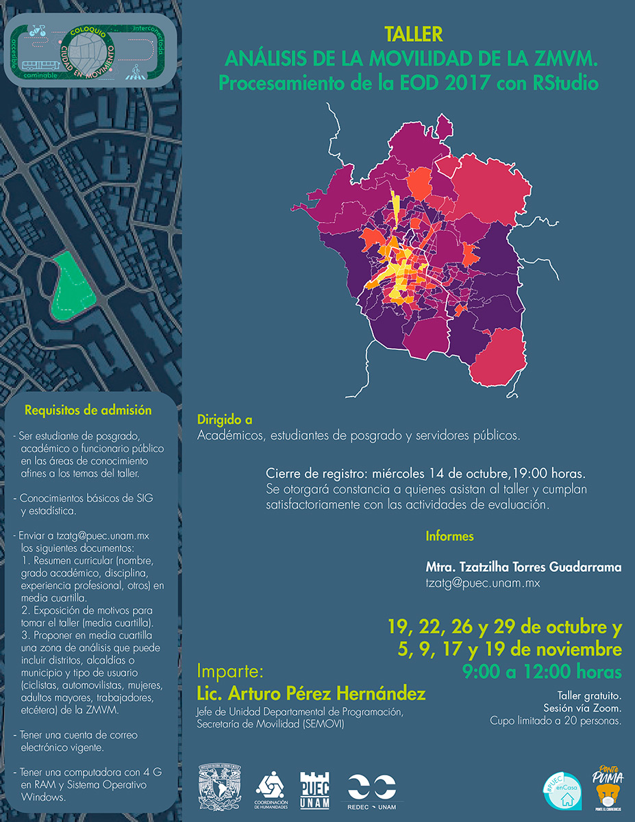 Taller Análisis de la Movilidad de la ZMVM. Procesamiento de la EOD 2017 con RStudio