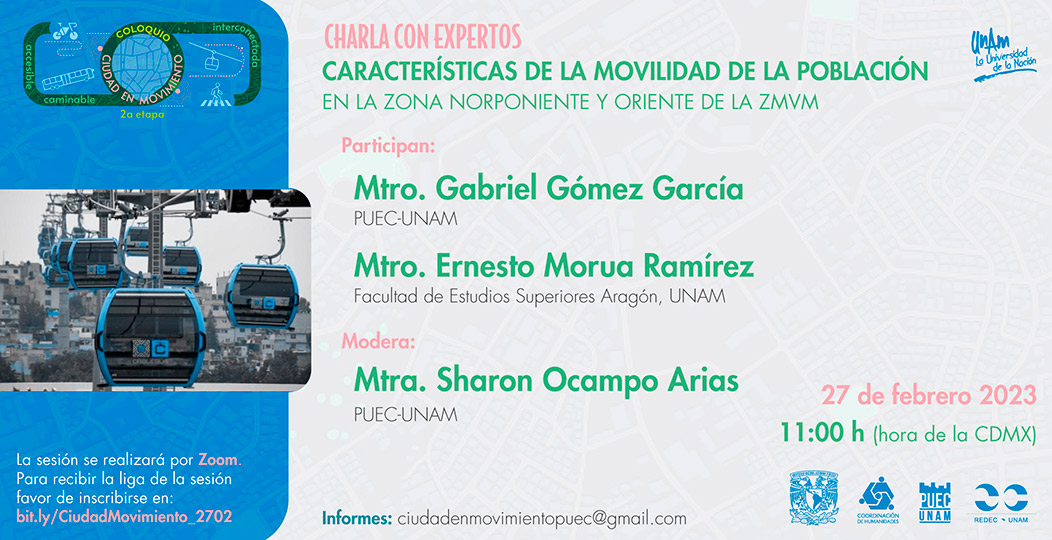 Características de la movilidad de la población en la zona norponiente y oriente de la Zona Metropolitana del Valle de México