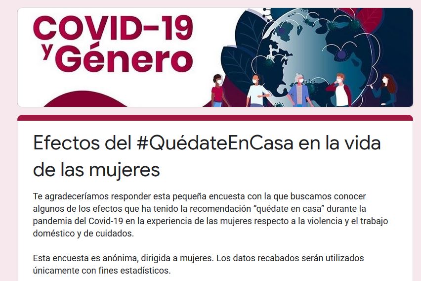 Encuesta/ Efectos del #QuédateEnCasa en la vida de las mujeres