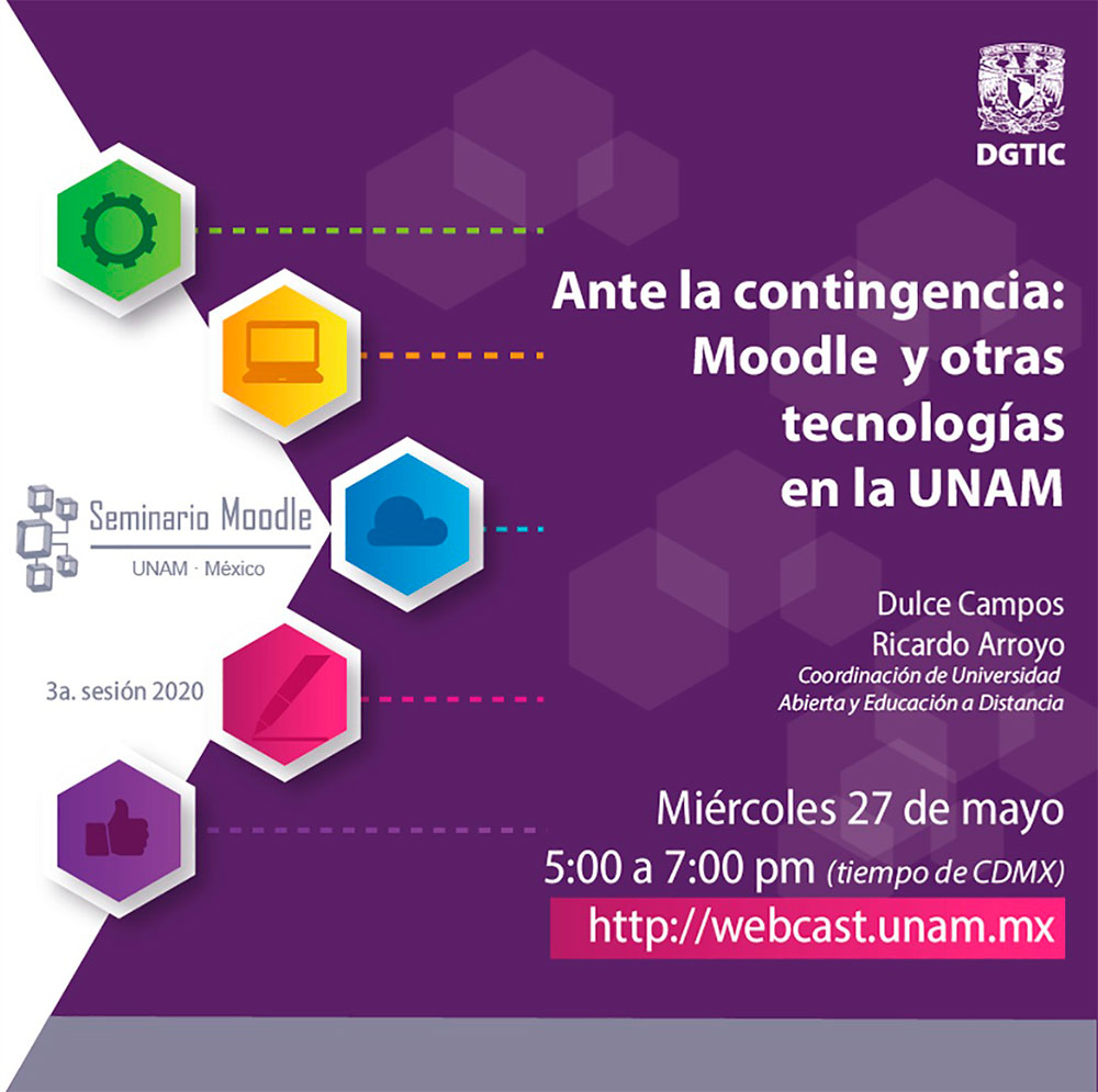 Ante la contingencia: Moodle y otras tecnologías en la UNAM