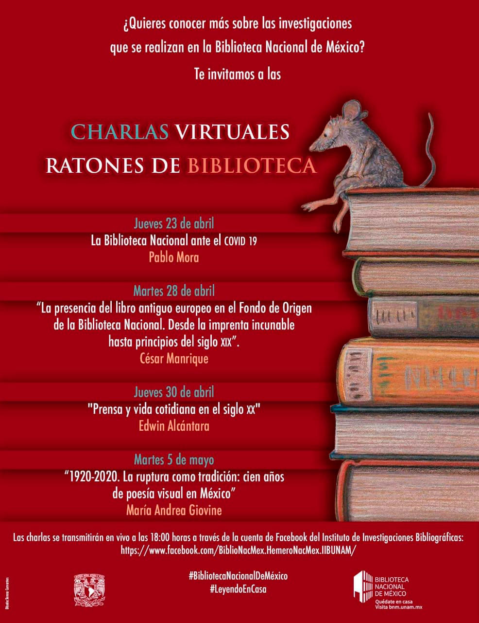 Charlas virtuales Ratones de Biblioteca