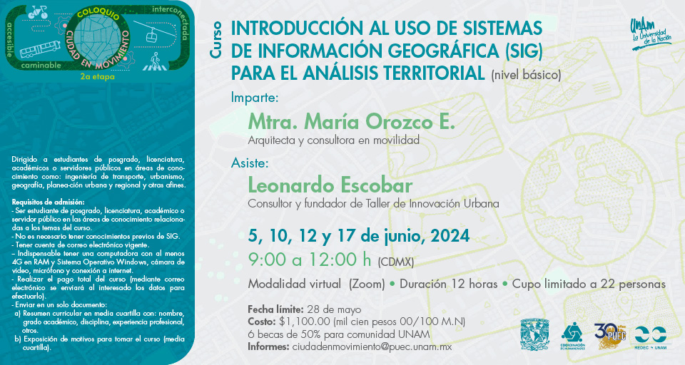 Curso Introducción al uso de Sistemas de Información Geográfica (SIG) para el análisis territorial (nivel básico)