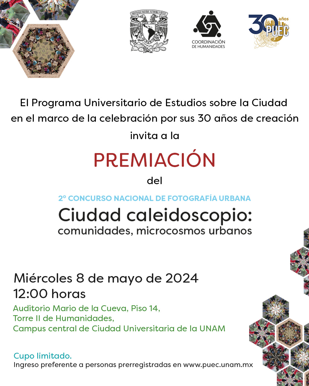 Ceremonia de premiación del 2°Concurso Nacional de Fotografía Urbana, Ciudad Caleidoscopio: comunidades, microcosmos urbanos