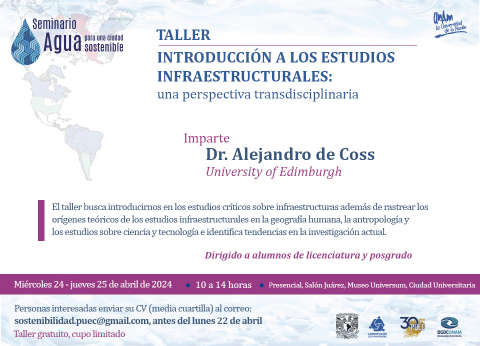 Taller Introducción a los estudios infrastructurales: una perspectiva transdisciplinaria