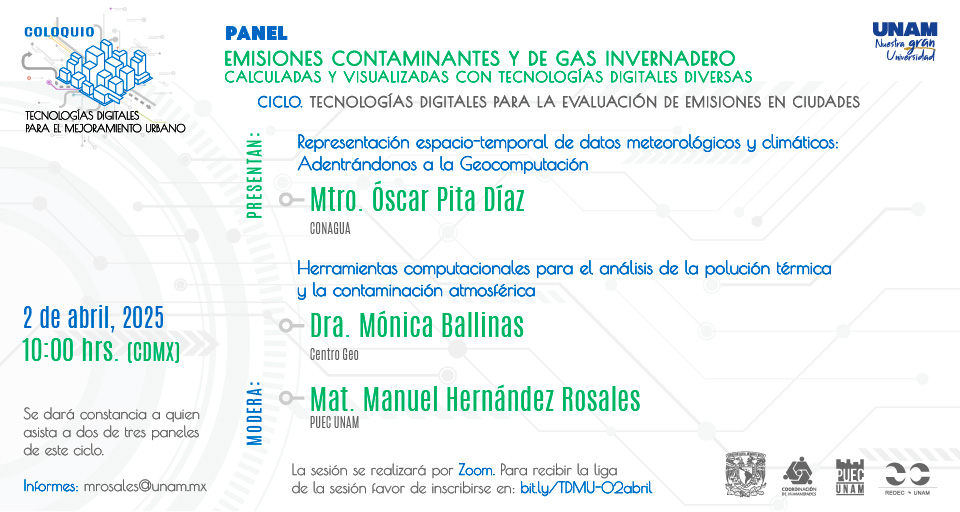 Emisiones contaminantes y de gas invernadero calculadas y visualizadas con tecnologías digitales diversas