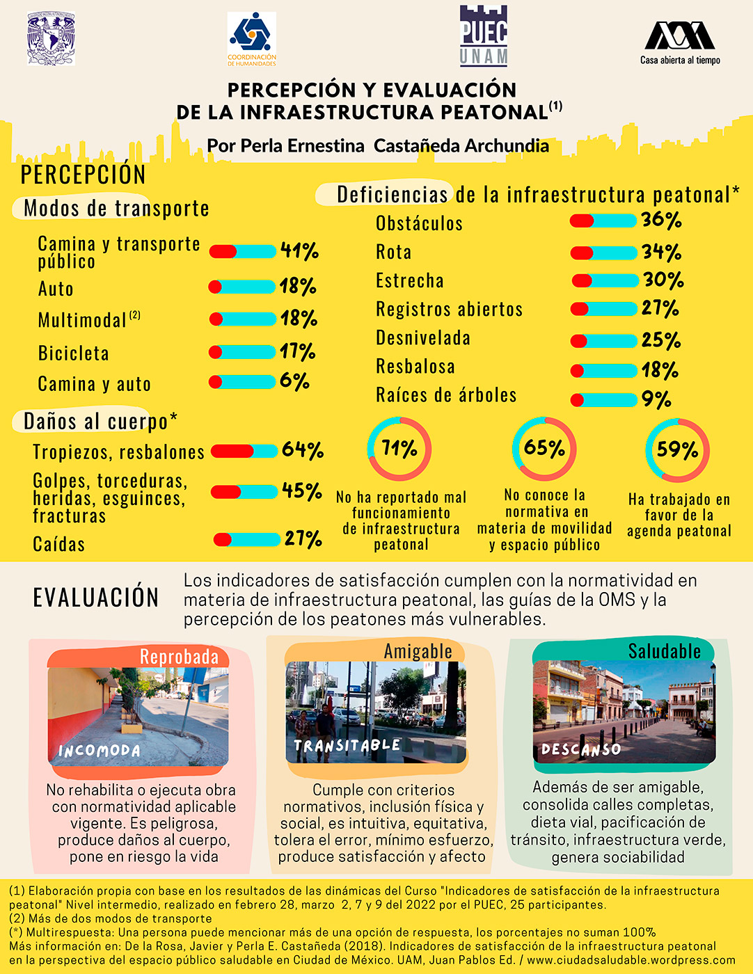 Percepción y evaluación de la infraestructura peatonal