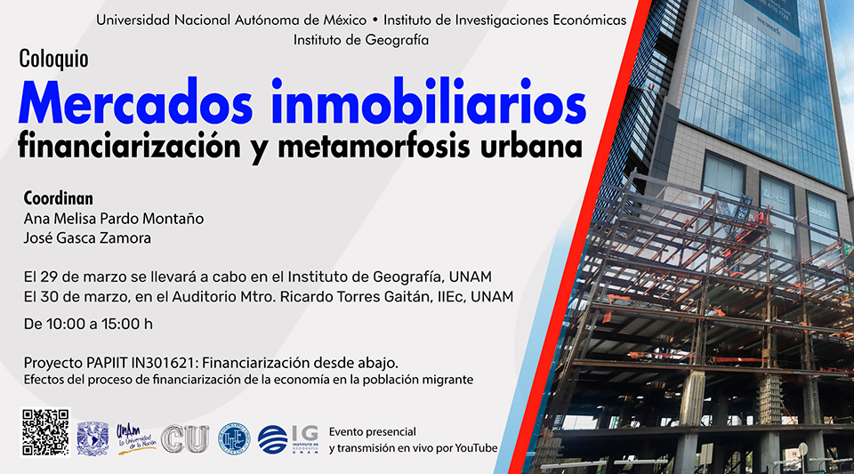 Coloquio Mercados inmobiliarios. Financiarización y metamorfosis urbana